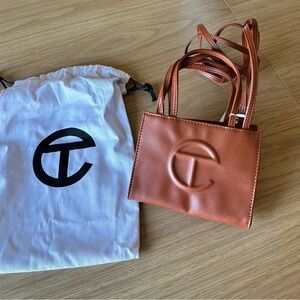 Small Tan Telfar Shopping Bag